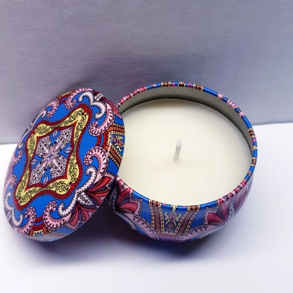 EVENING IN PARIS Scented Mini Tin Jar Soy Wax Candles, Aromatherapy, 2oz(4 pack) - Picture 5 of 7